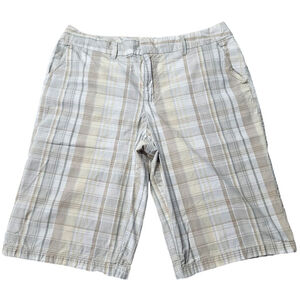 Classic Elements Tan Brown Plaid Shorts Size 12 Beige